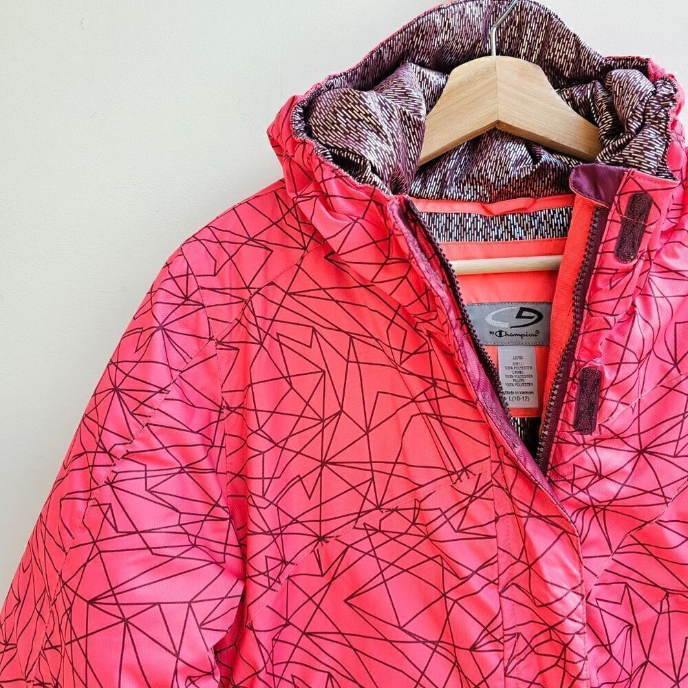 Champion Insulated Heatlock Winter Ski Coat in Deep Pink, Size Large - Picture 3 of 12